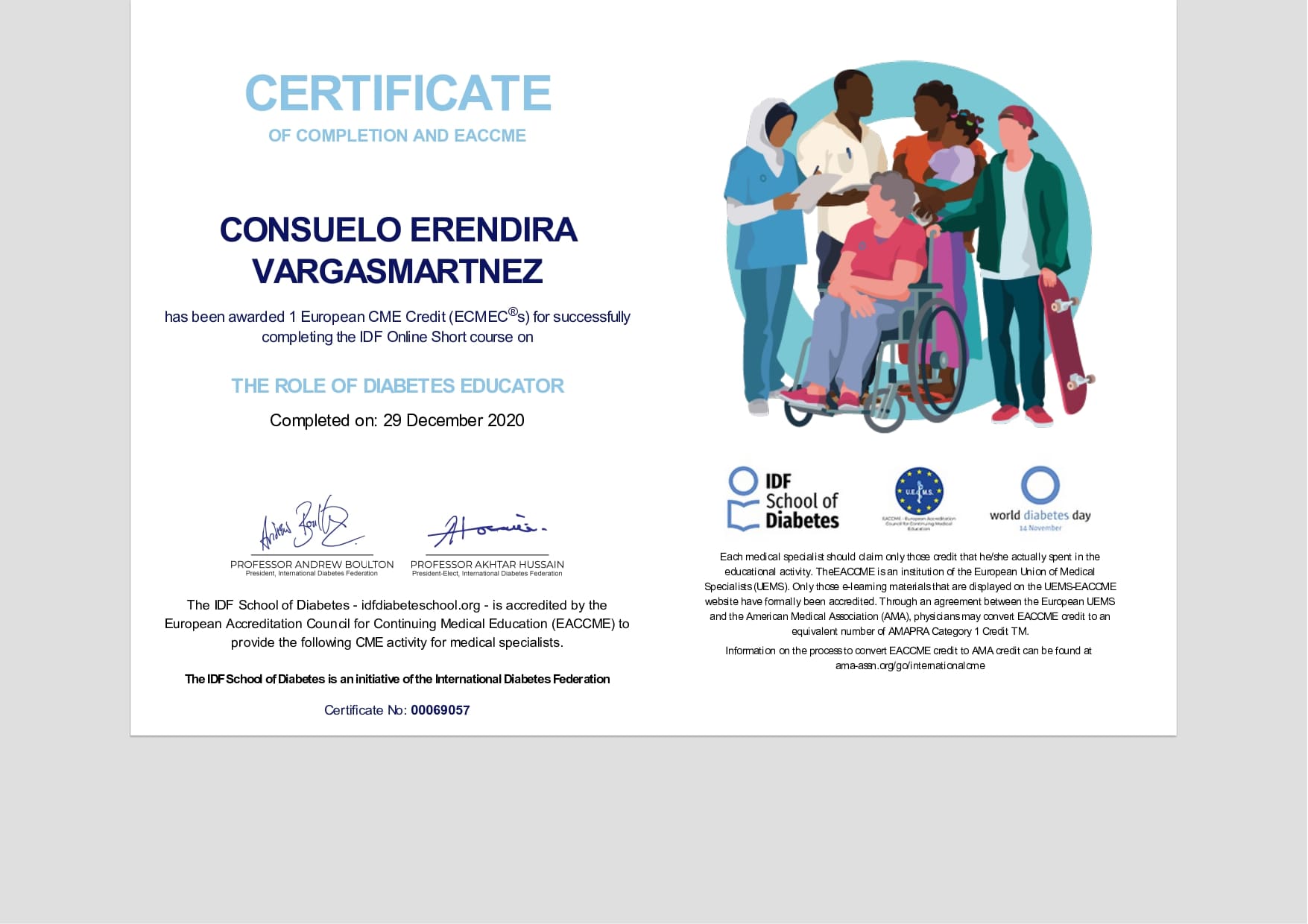 Foto de certificado
